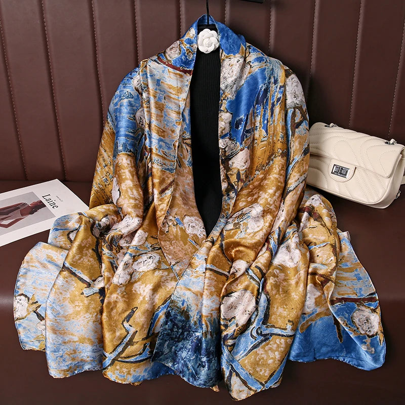 Silk Satin – Printed Hijab