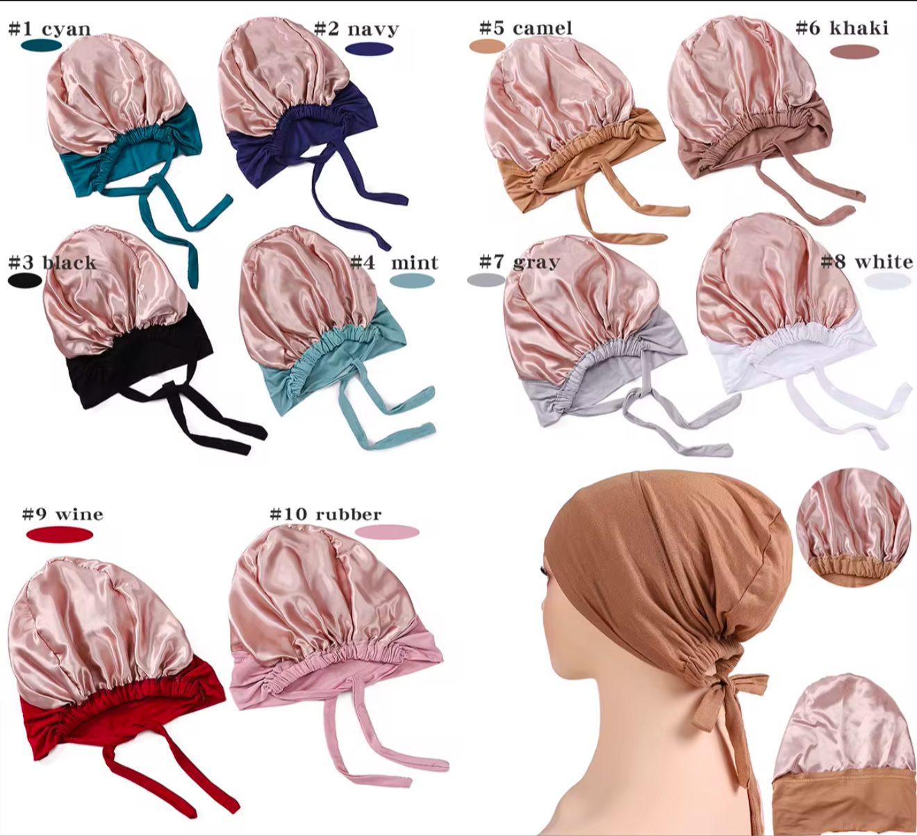Satin headscarf