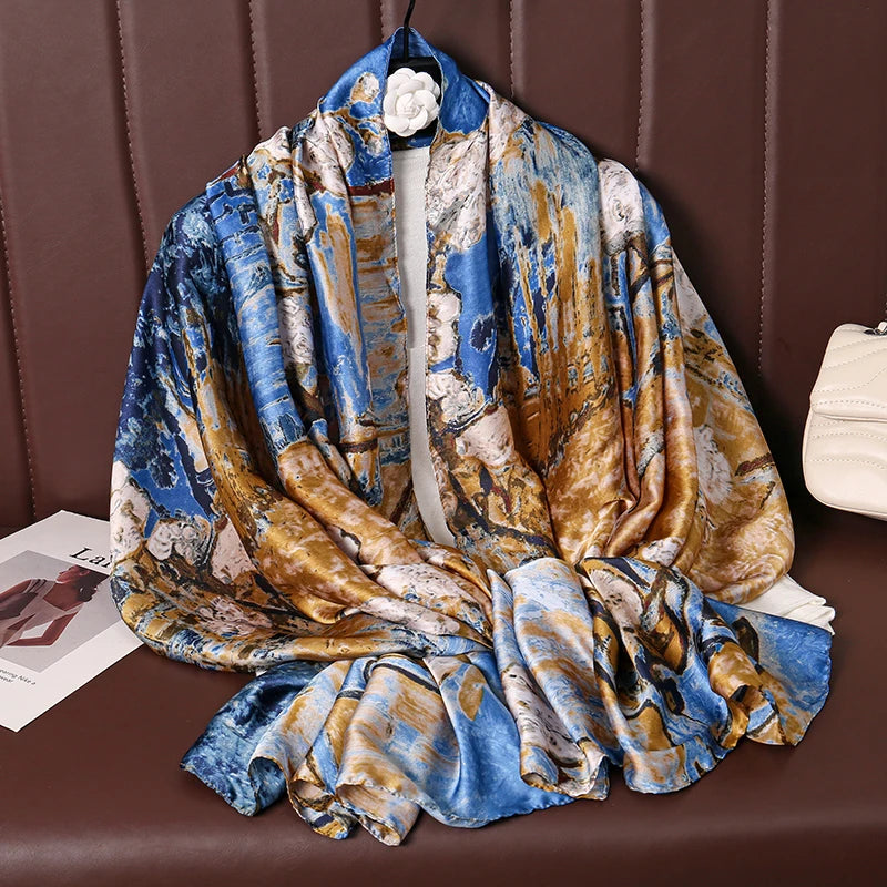Silk Satin – Printed Hijab