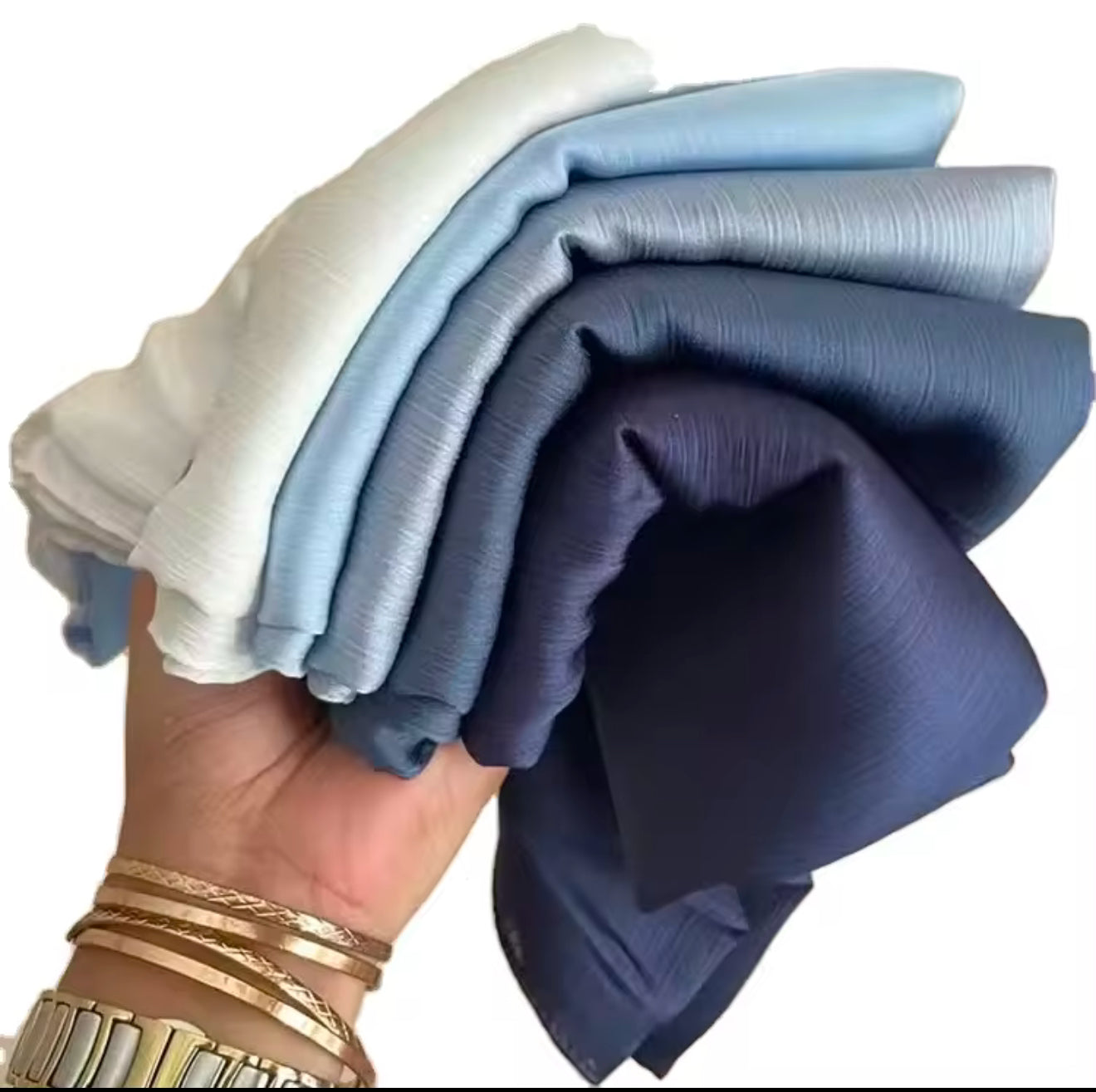 Crinkled satin hijab